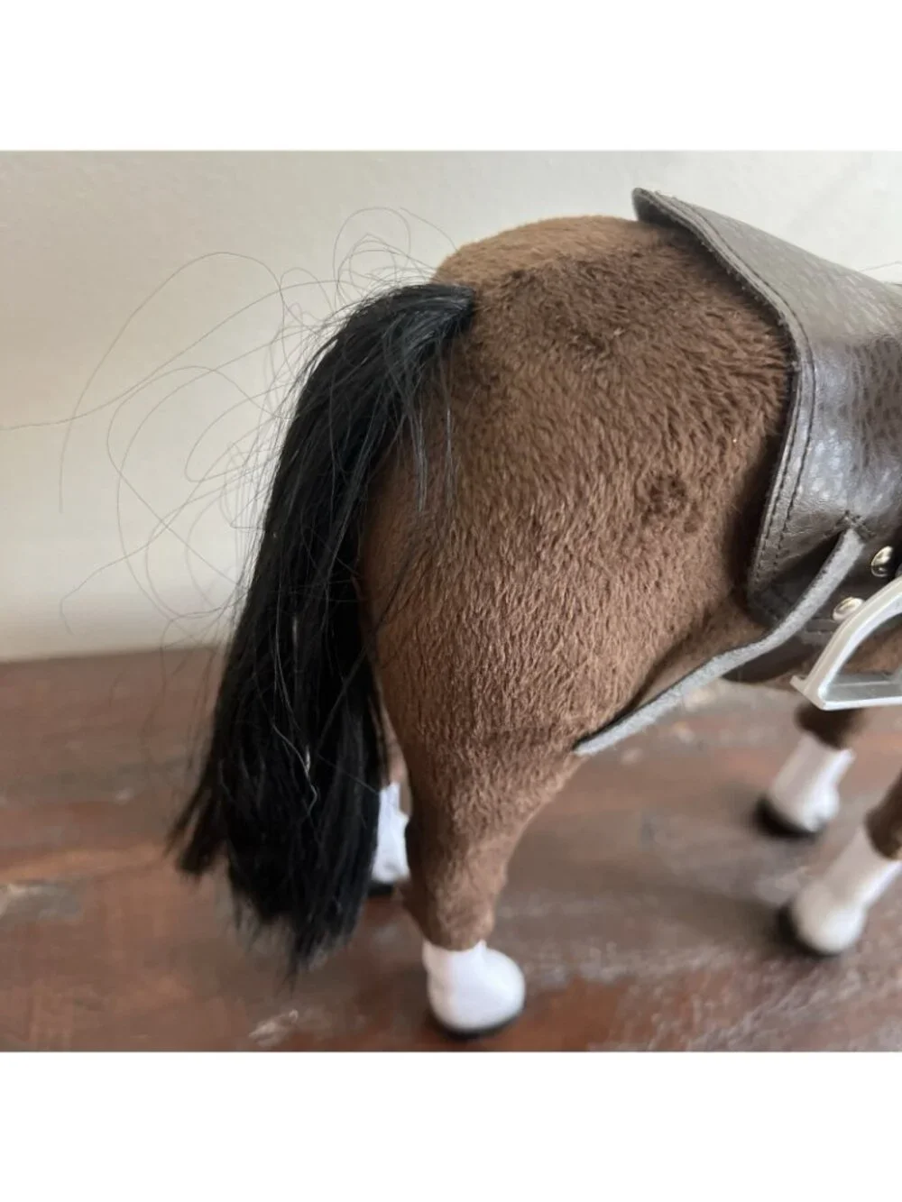 Paradise Horse With Saddle Brown Velvet Touch Play Toy